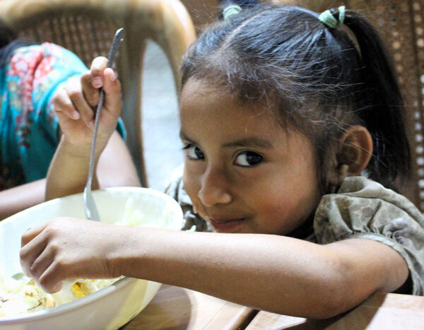 Children at a feeding center in Honduras